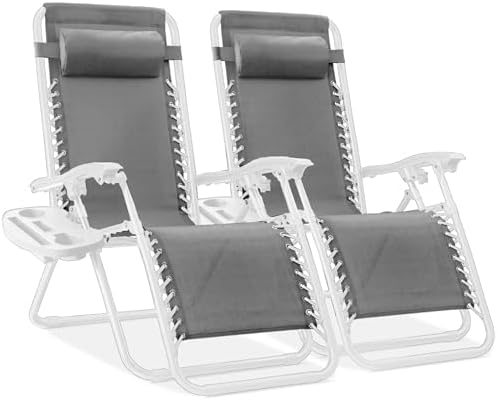 Best Choice Products Zero Gravity Chair Recliner, Ice Gray/White by BestChoiceProducts