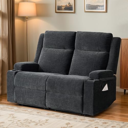 55" RV Loveseat Recliner – Space-Saving Double Reclining RV Sofa, Compact - Image 5