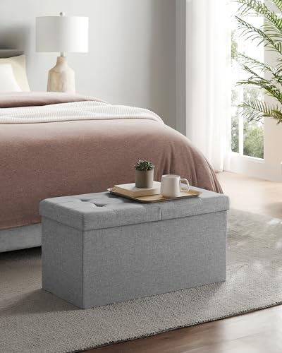 SONGMICS 30 Inches Storage Ottoman, Foldable Bench - Image 4
