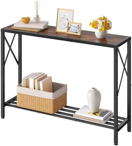 Tajsoon Console Table 41.8", 2 Tier Industrial Entryway Table by Tajsoon