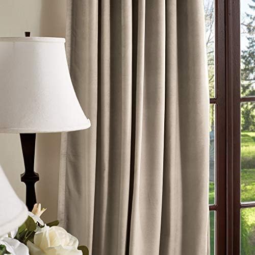 Martha Stewart Lucca Velvet Blackout Back Tab Window Curtain Panel Pair - Image 4