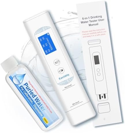 Kactoily 6 in 1 Water Tester for Drinking Water and Calibration Solution by kactoily