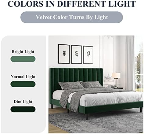 Allewie Full Bed Frame/Velvet Upholstered Bed Frame - Image 5