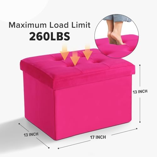 LINMAGCO Ottoman with Storage Small Foot Rest Stool Under Desk Stool Short - Image 3