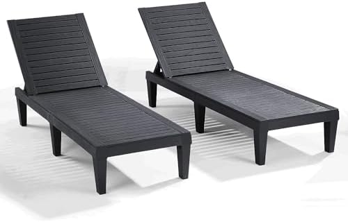 Nestl Lounge Chair Outdoor, Tanning Chair, Chaise Lounge Outdoor Set of 2 by Nestl