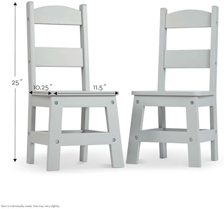 Melissa & Doug Wooden Chairs, Children's Wooden Playroom Furniture - Image 3