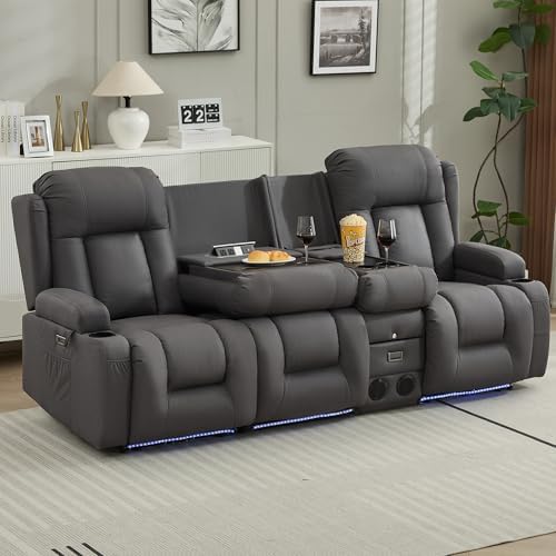 TUNYI Wall Hugger Loveseat Recliner Sofa by Becomesyourhomepartner