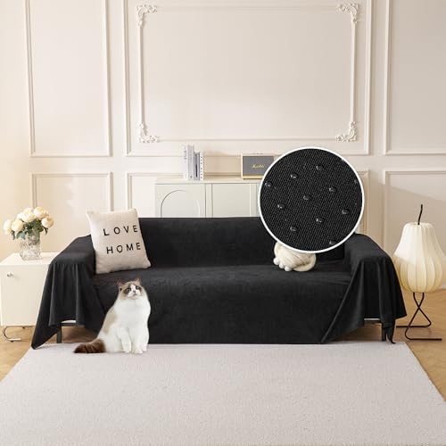 MYSKY HOME Black Couch Covers for Sectional Sofa, Couch Cover Couch Covers for by MYSKYHOME