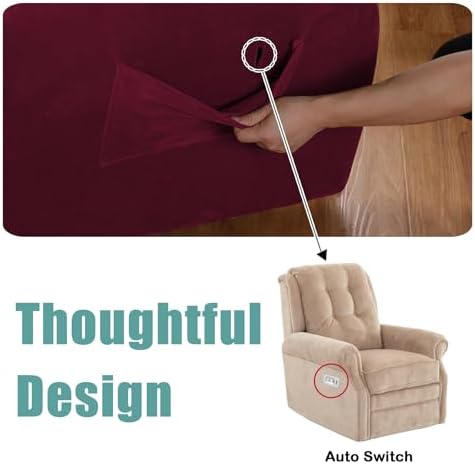 Turquoize Velvet Recliner Cover - Image 4