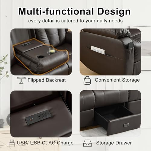 97.6" Reclining Sofa 4 Seater Recliner Couch - Image 6