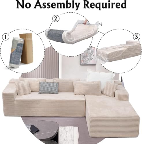 Boneless Couch Modular Sectional Sofa Cloud Couch - Image 3
