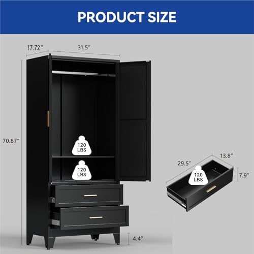 COFaR Armoire Wardrobe Closet - Image 3