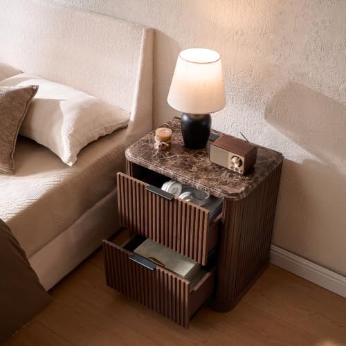 2 Drawer Fluted Nightstand - Image 2