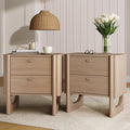 Nathan James Solace Mid Century Modern 2 Drawer Nightstand by Unknown
