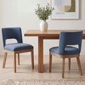 Hollow Cut‑Out Upholstered Side Chairs Set of 2 by DMFurniture