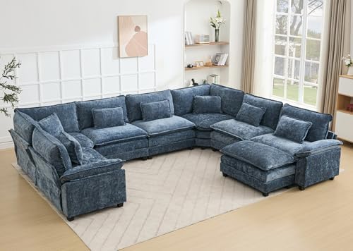Oversized Modular Sectional Sofa Set, Convertible Deep Seat Cloud Couch by Unknown