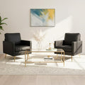 VINGLI Faux Leather Accent Chairs Set of 2 by VINGLI