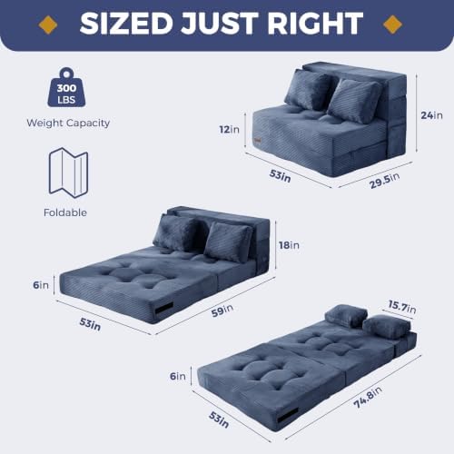MAXYOYO Convertible Sofa Bed, Fold Out Sofa Couch - Image 3