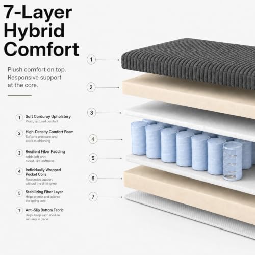 96 inch Boneless Couch, Modular L-Shaped Cloud Sectional Sofa, Dark Grey - Image 3