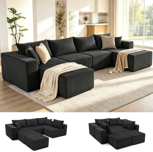 135.4" Modular Boneless Couch, Sectional Couches by Weture