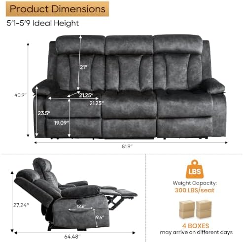 GUEAPY Power Reclining Sofa - Image 2