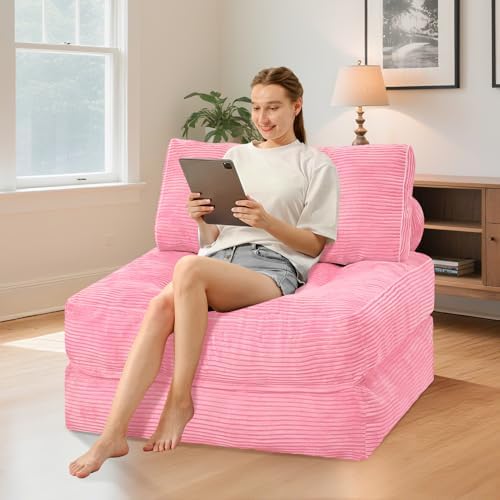 HABUTWAY Folding Sofa Bed, Convertible Sleeper Chair Bed w/2-Pillow & Handle - Image 3