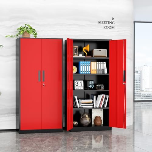 SUNCROWN 72" Metal Storage Cabinet - Image 2