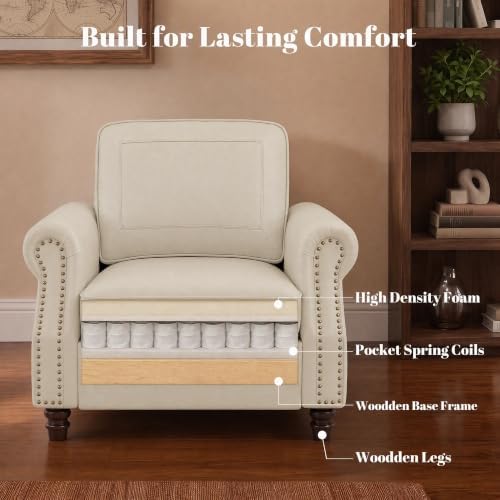 Kingfun Faux Leather Accent Chair - Image 6
