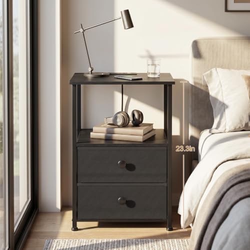 LOAKEKEL Nightstands Set of 2, Night Stand - Image 2
