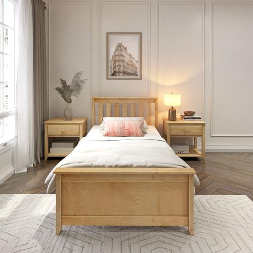 Plank+Beam Solid Wood Twin Bed Frame, Platform Bed - Image 3