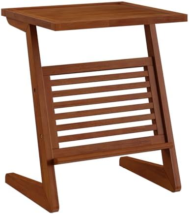 Bme Neil Nightstand Mid Century Modern Side Table, Rubberwood Nightstand - Image 3