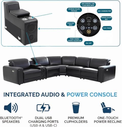 Power Recliner Sectional Sofa - Image 4