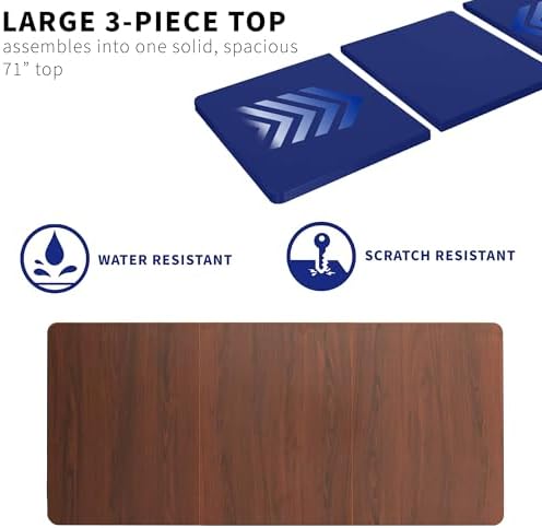 VIVO Dark Walnut 71 x 36 in Table Top, DESK-TOP72-36D - Image 6