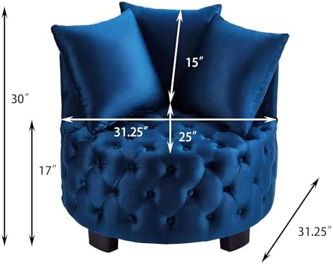 Velvet Accent Lounge Chair - Image 2