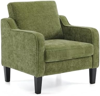 VINGLI Olive Green Accent Chair, Upholstered Armchair by VINGLI