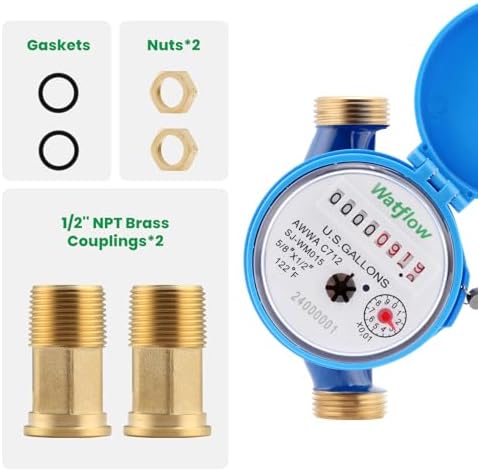 DN15 Water Meter 1/2" NPT, AWWA C712 Certification Gallon Water Flow Meter - Image 2