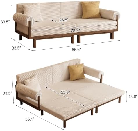 84.65" Queen Pull Out Sofa Bed - Image 2