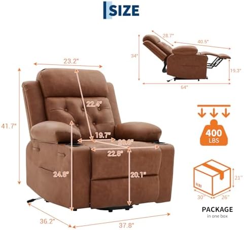 Garvee Oversized Power Lift Recliner Chair - Image 2