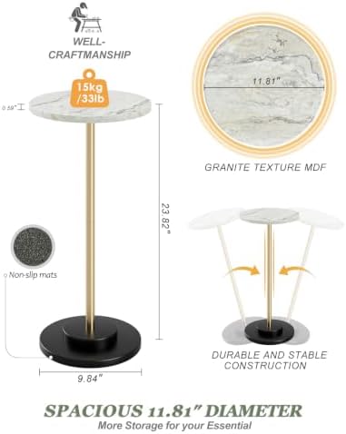 Round Side Table, Small Drink Table - Image 2