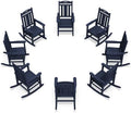 Ciokea Oversized Outdoor Rocking Chairs Set of 8, 380lbs Heavy-Duty Large Patio by CIOKEA