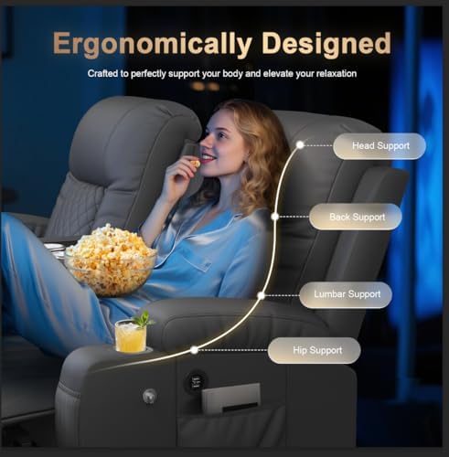Loveseat Recliner Sofa with Flip Backrest Design, 3 Seat Reclining Couch with - Image 3