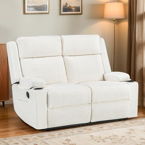 55" RV Loveseat Recliner – Space-Saving Double Reclining RV Sofa, Compact by LURVIA