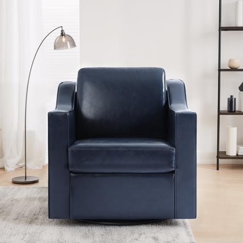 Faux Leather Swivel Accent Chairs Set of 2, Living Room Chair - Image 3