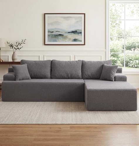Hobestluk Boneless Couches Modular Sectional Sofa L-Shape Oversized Chaise by YourHomeDeservesMore