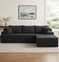 Hobestluk Boneless Couches Modular Sectional Sofa L-Shape Oversized Chaise by YourHomeDeservesMore
