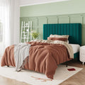 Allewie Twin Bed Frame, Velvet Upholstered Platform Bed by Allewie