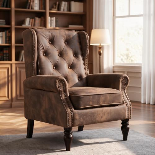 NicBex Lounge PU Recliner Chair, Diamond Quilted Accent Armchair by NicBex