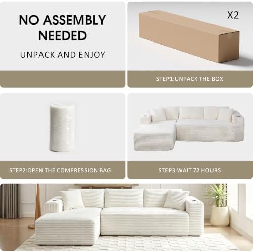 Cloud Sectional Boneless Couches - Image 7