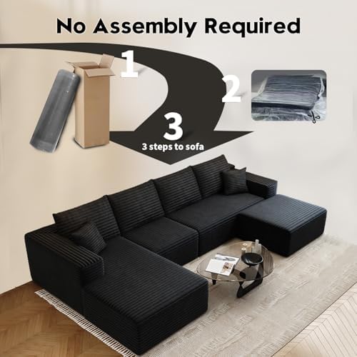 135.4" Cloud Modular Sectional Couch - Image 4