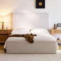 Queen Upholstered Bed Frame, Lucas Modern Floor Platform Bed by OFLILAK